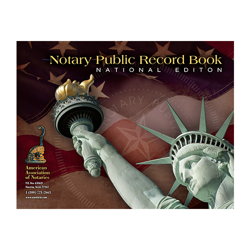 Arkansas Notary Public Record Book (Journal ) - Statue of Liberty Brown Cover